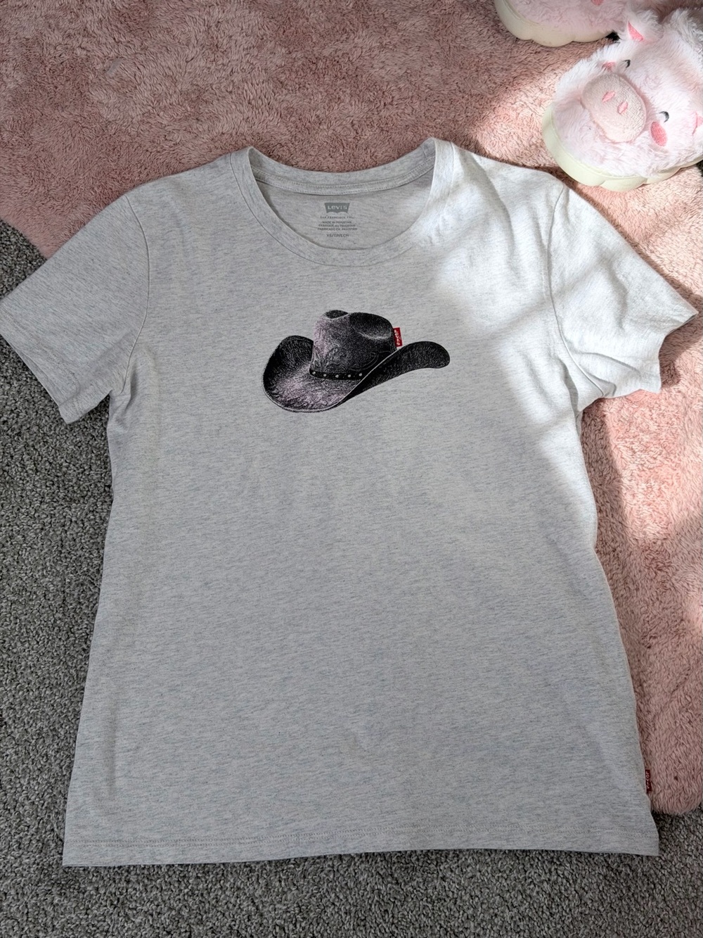 Levi's Light Gray Crewneck Logo Tee